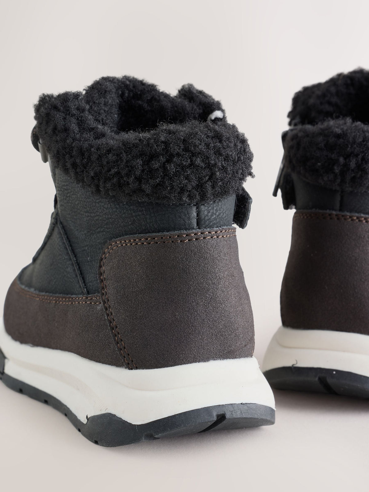 Black Standard Fit (F) Lace Up Walker Boots - image 4