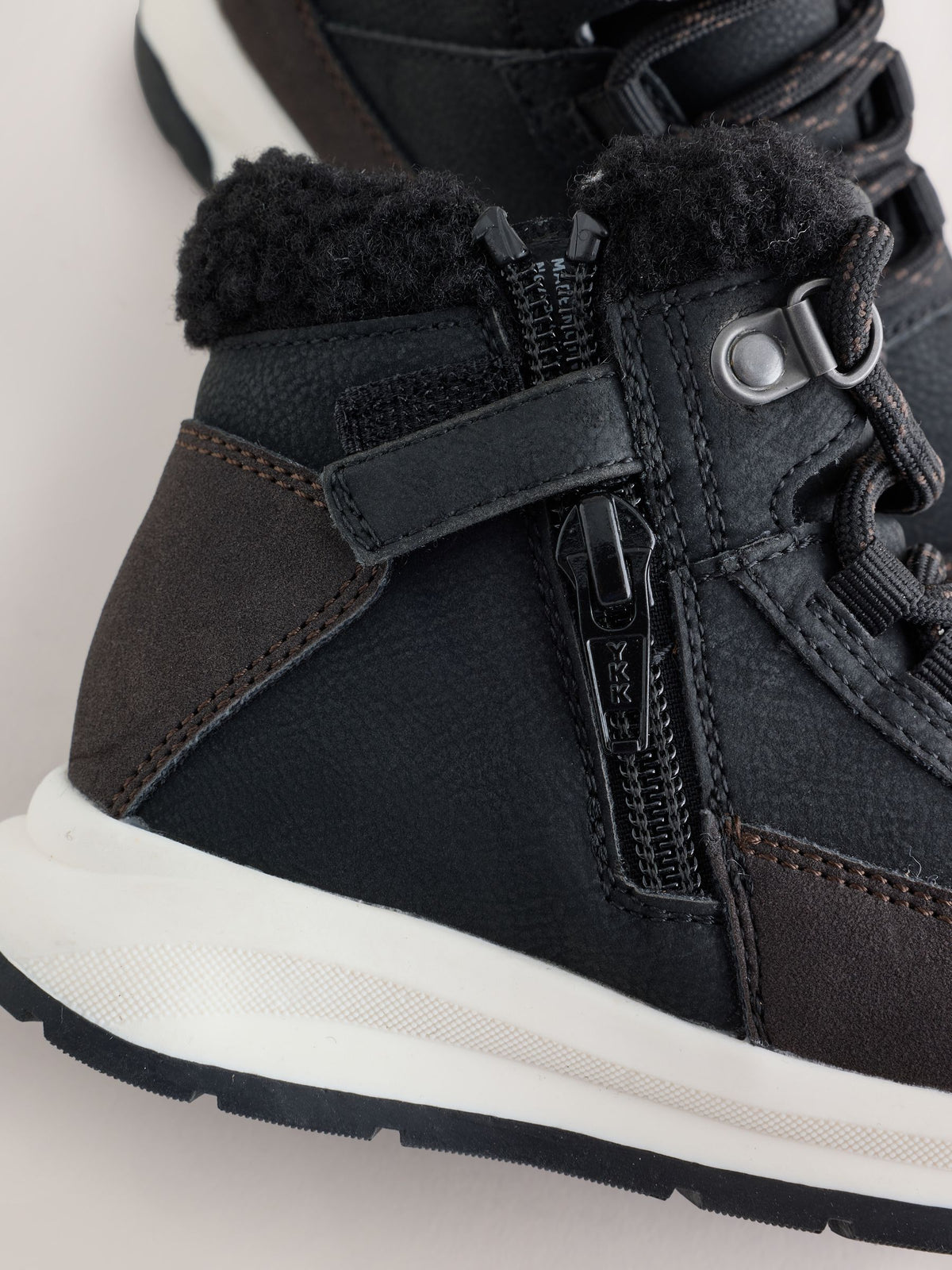Black Standard Fit (F) Lace Up Walker Boots - image 5
