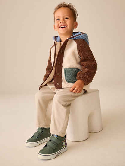 Dsiney Kidz - Green Scene Standard Fit (F) Hi-Top Touch Fastening Trainers image 2