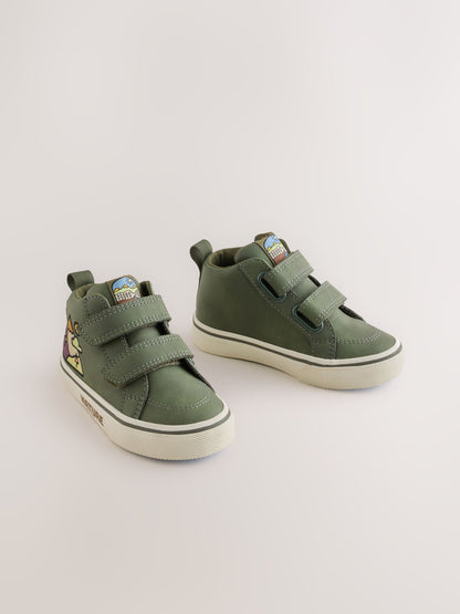 Dsiney Kidz - Green Scene Standard Fit (F) Hi-Top Touch Fastening Trainers image 4