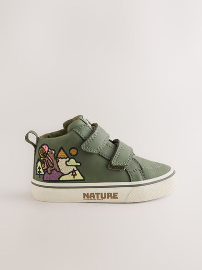 Dsiney Kidz - Green Scene Standard Fit (F) Hi-Top Touch Fastening Trainers image 5