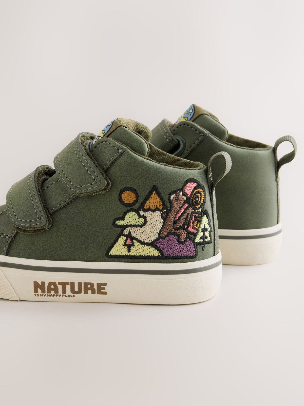 Dsiney Kidz - Green Scene Standard Fit (F) Hi-Top Touch Fastening Trainers image 7