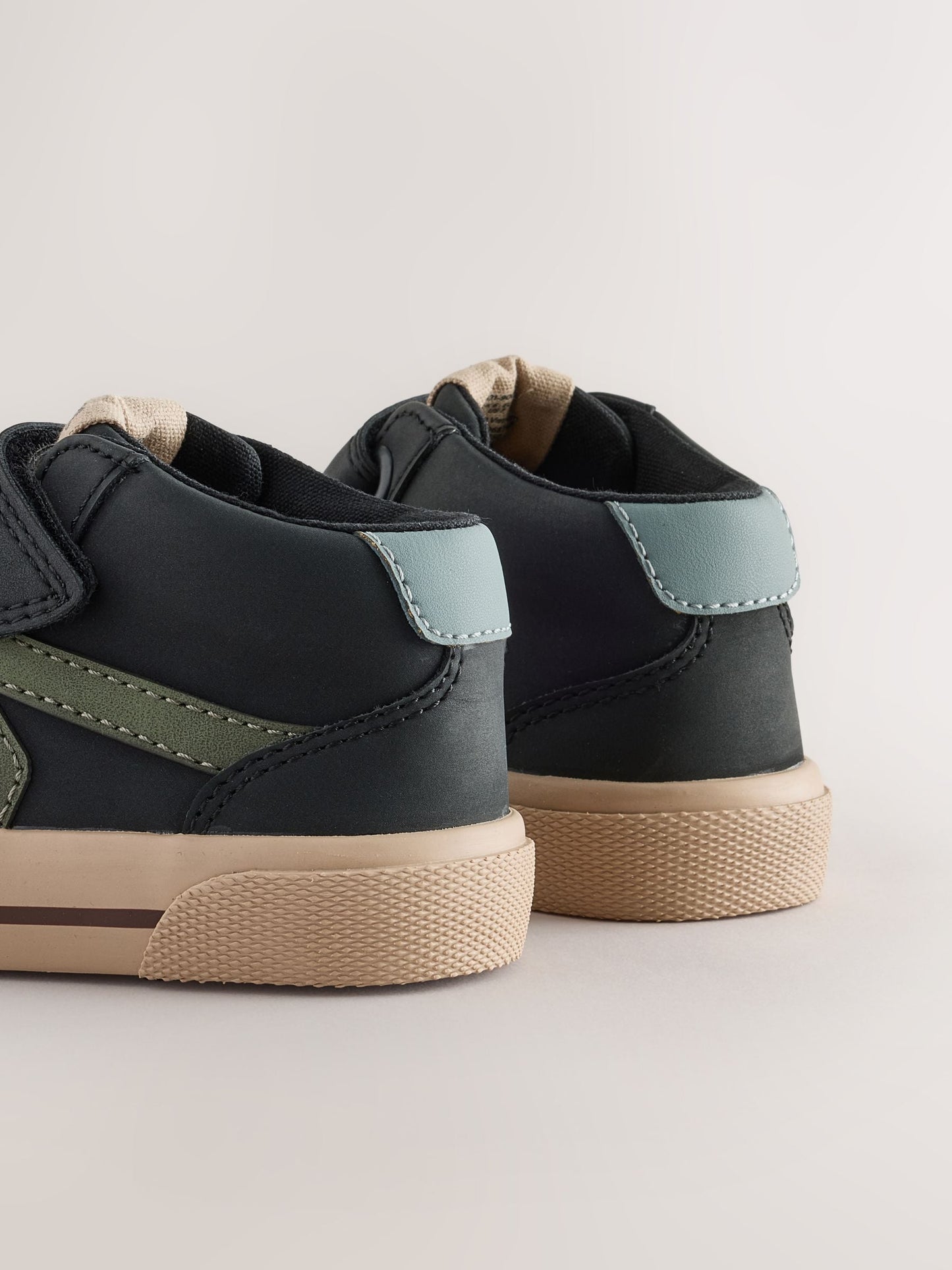Black Wide Fit (G) Hi-Top Touch Fastening Trainers image 5