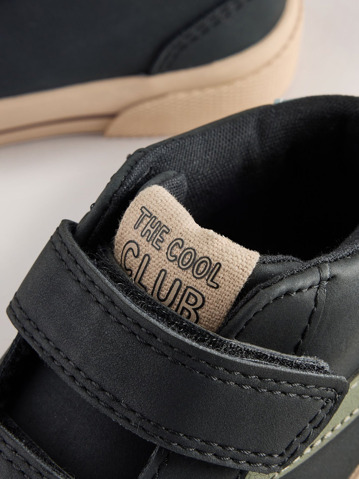 Black Wide Fit (G) Hi-Top Touch Fastening Trainers image 6