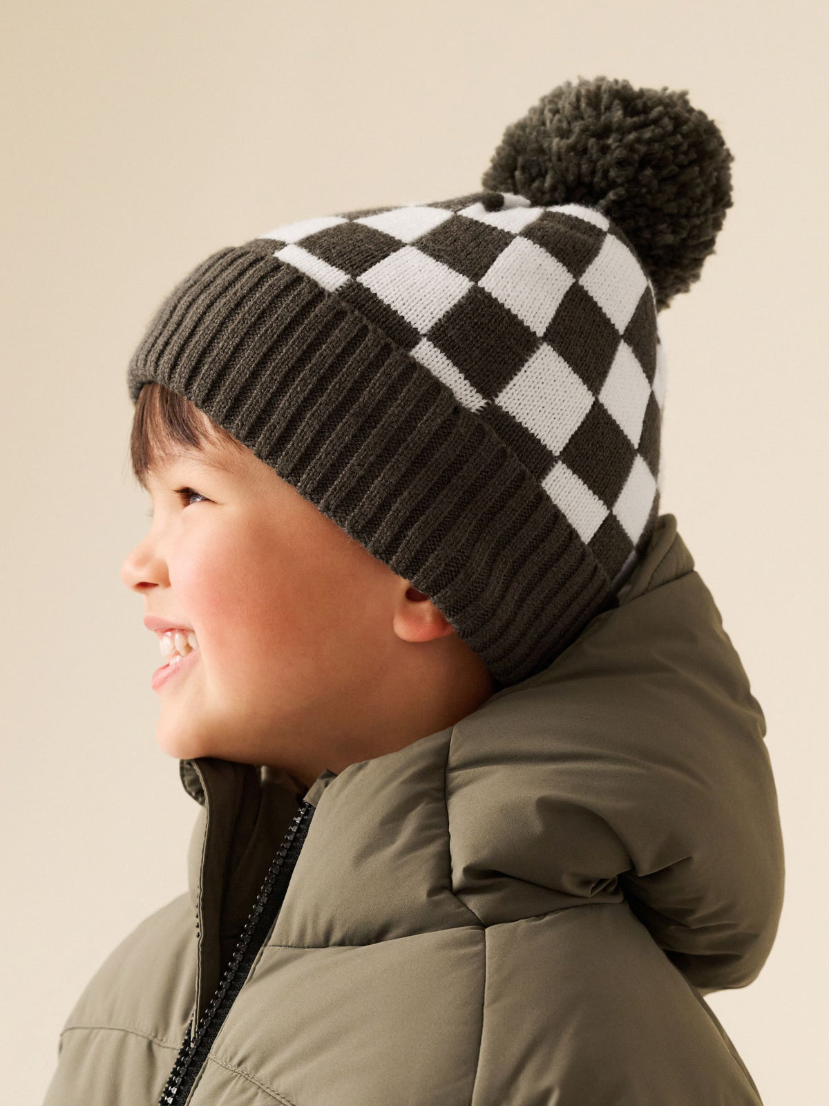 Green/Ecru Embroidered Pom Beanie (3mths-16yrs) - image 1