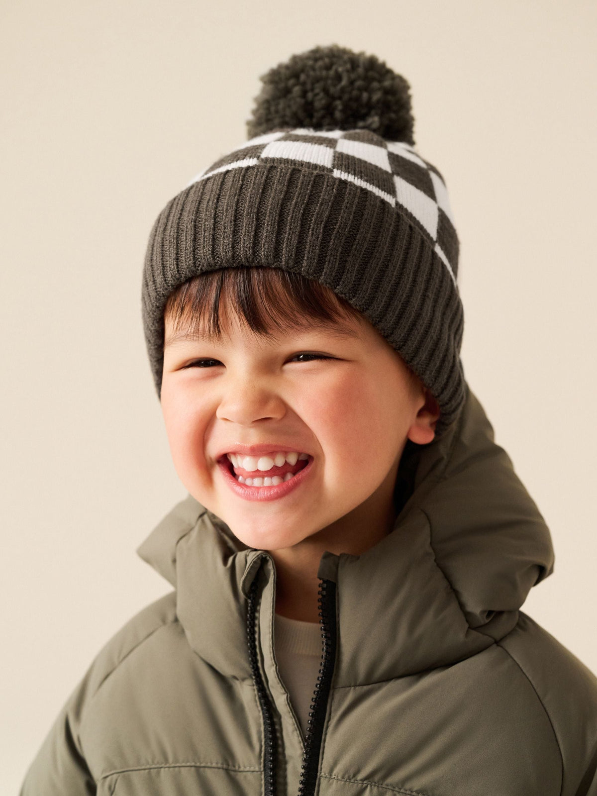 Green/Ecru Embroidered Pom Beanie (3mths-16yrs) - image 2