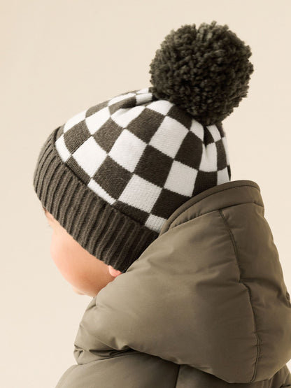 Green/Ecru Embroidered Pom Beanie (3mths-16yrs) - image 3