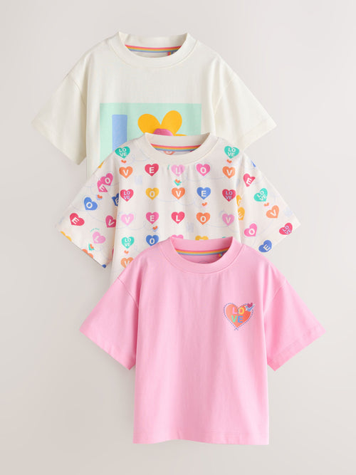 Dsiney Kidz - Little Bird by Jools Oliver Rainbow Slogan Boxy T-Shirt image 1
