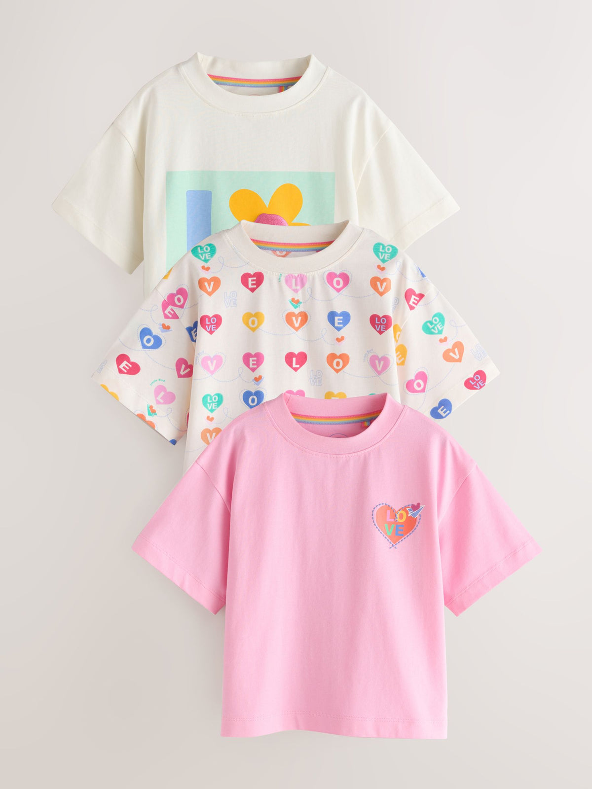 Dsiney Kidz - Little Bird by Jools Oliver Rainbow Slogan Boxy T-Shirt image 1
