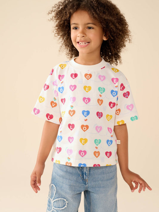 Dsiney Kidz - Little Bird by Jools Oliver Rainbow Slogan Boxy T-Shirt image 2