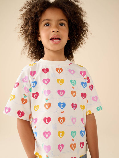 Dsiney Kidz - Little Bird by Jools Oliver Rainbow Slogan Boxy T-Shirt image 3