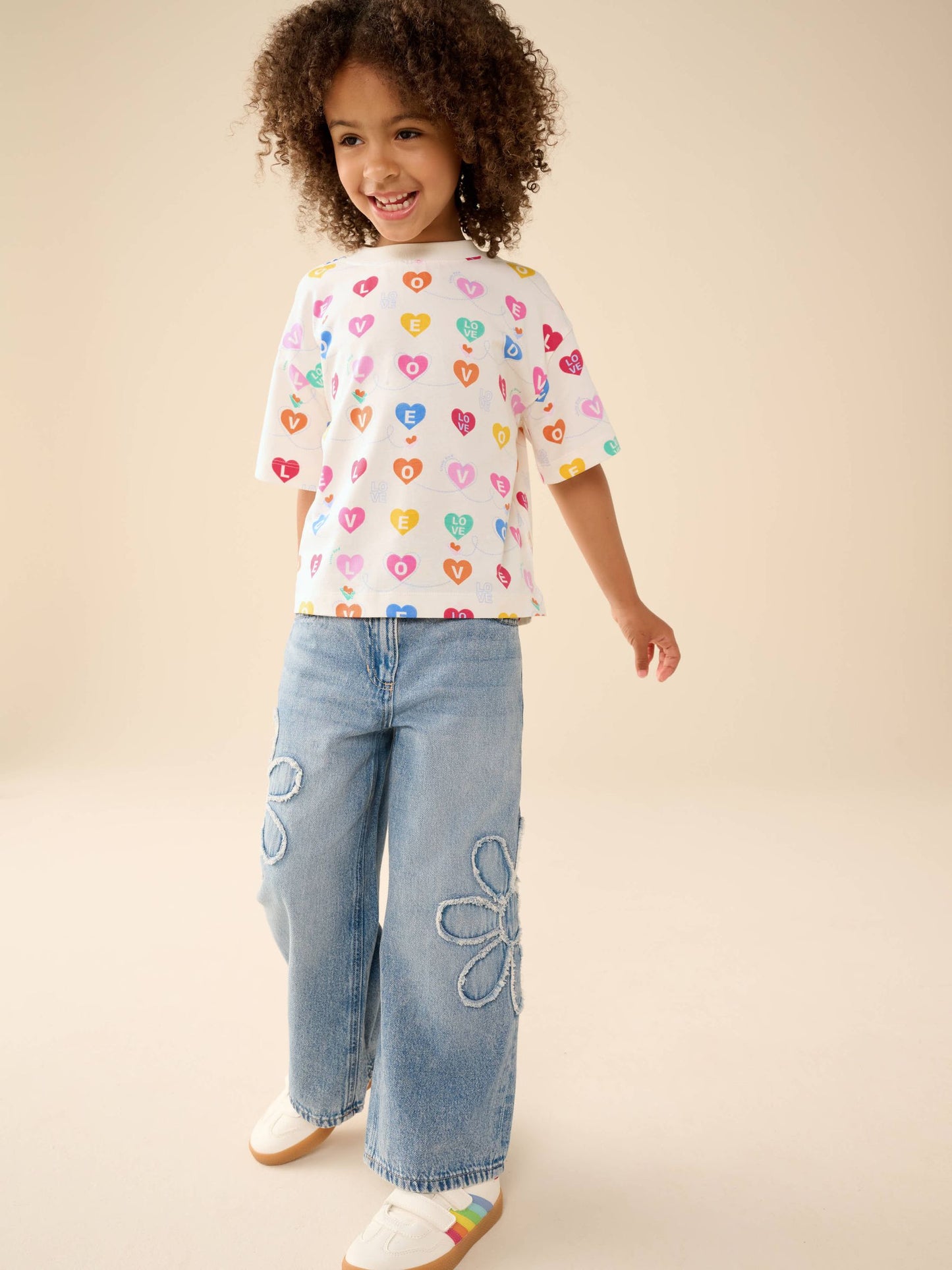 Dsiney Kidz - Little Bird by Jools Oliver Rainbow Slogan Boxy T-Shirt image 4