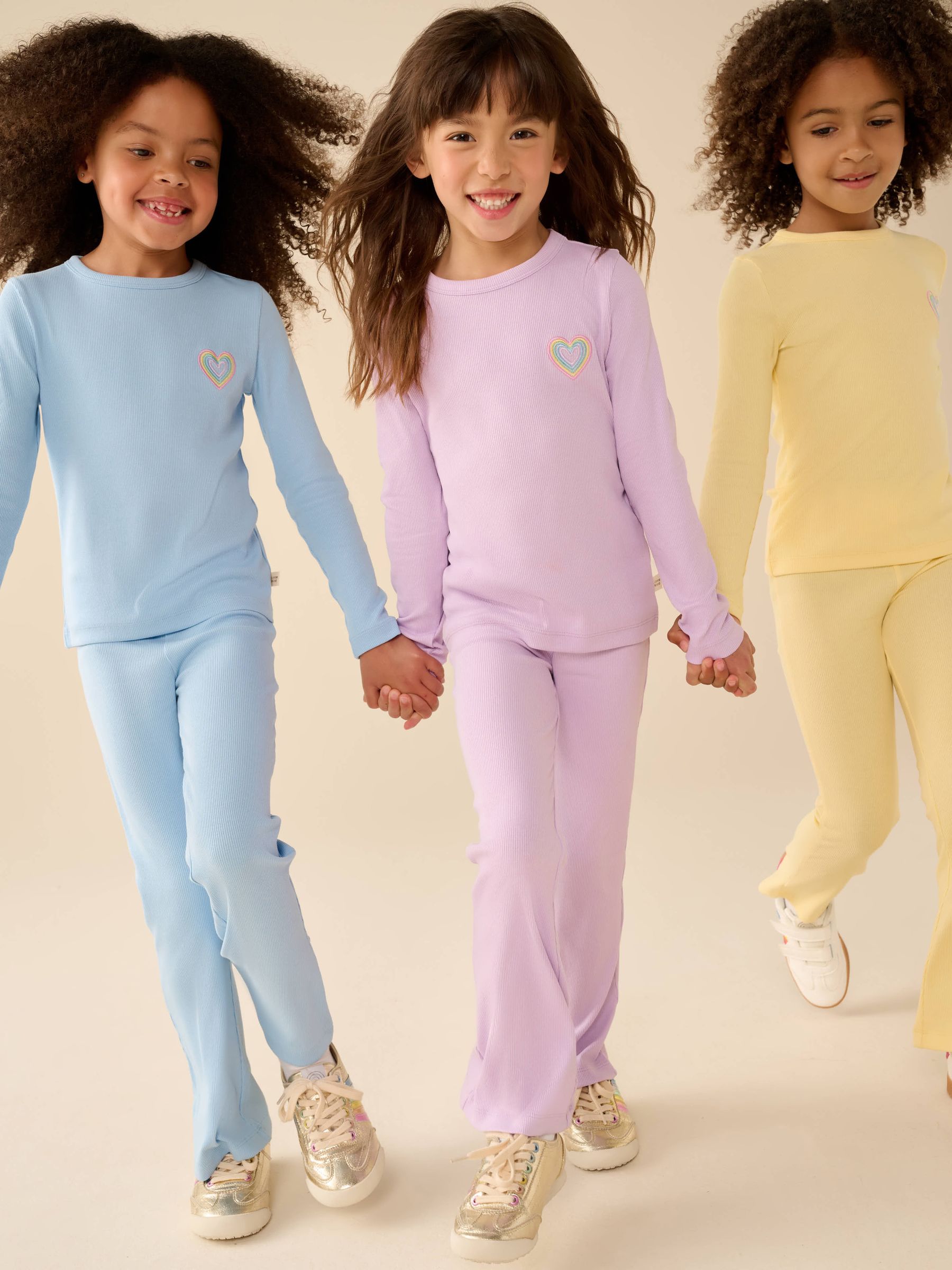 Dsiney Kidz - Little Bird by Jools Oliver Pastel Rainbow Ribbed Jersey Top 5 Packs image 2