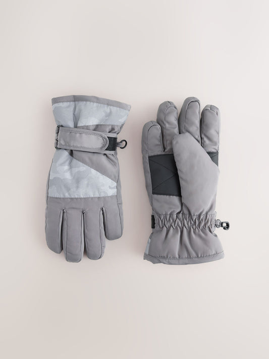 Grey Reflective Ski Gloves (3-16yrs) - image 1