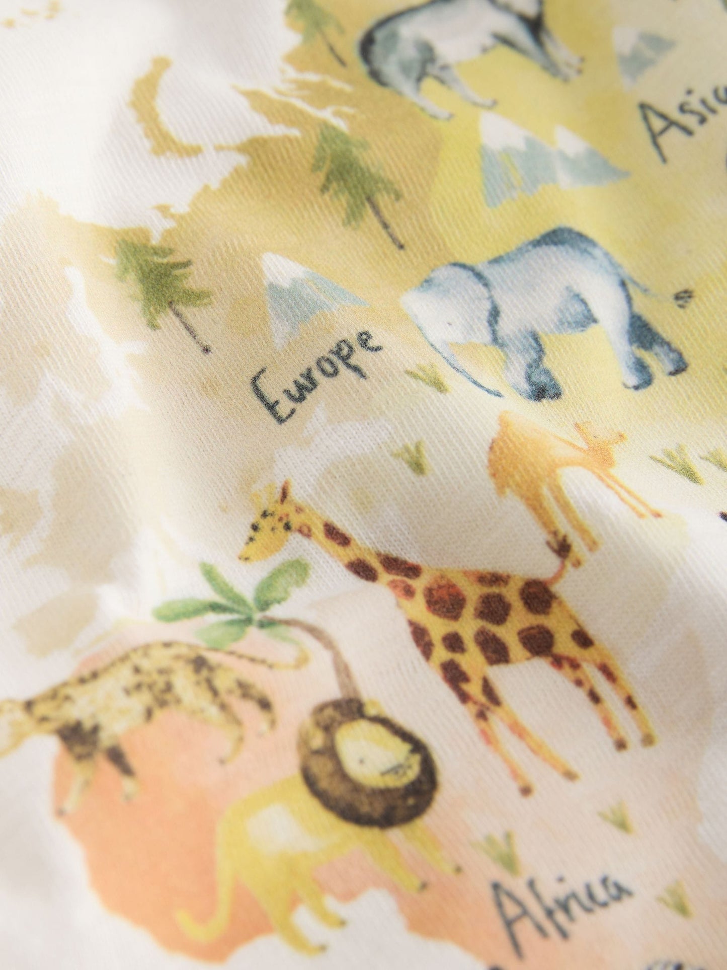 Dsiney Kidz - Cream Watercolour World Map Long Sleeve All Over Print T-Shirt (3mths-7yrs) image 7