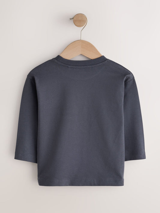 Dsiney Kidz - Charcoal Grey Hook a Duck Long Sleeve Graphic T-Shirt (3mths-7yrs) image 2