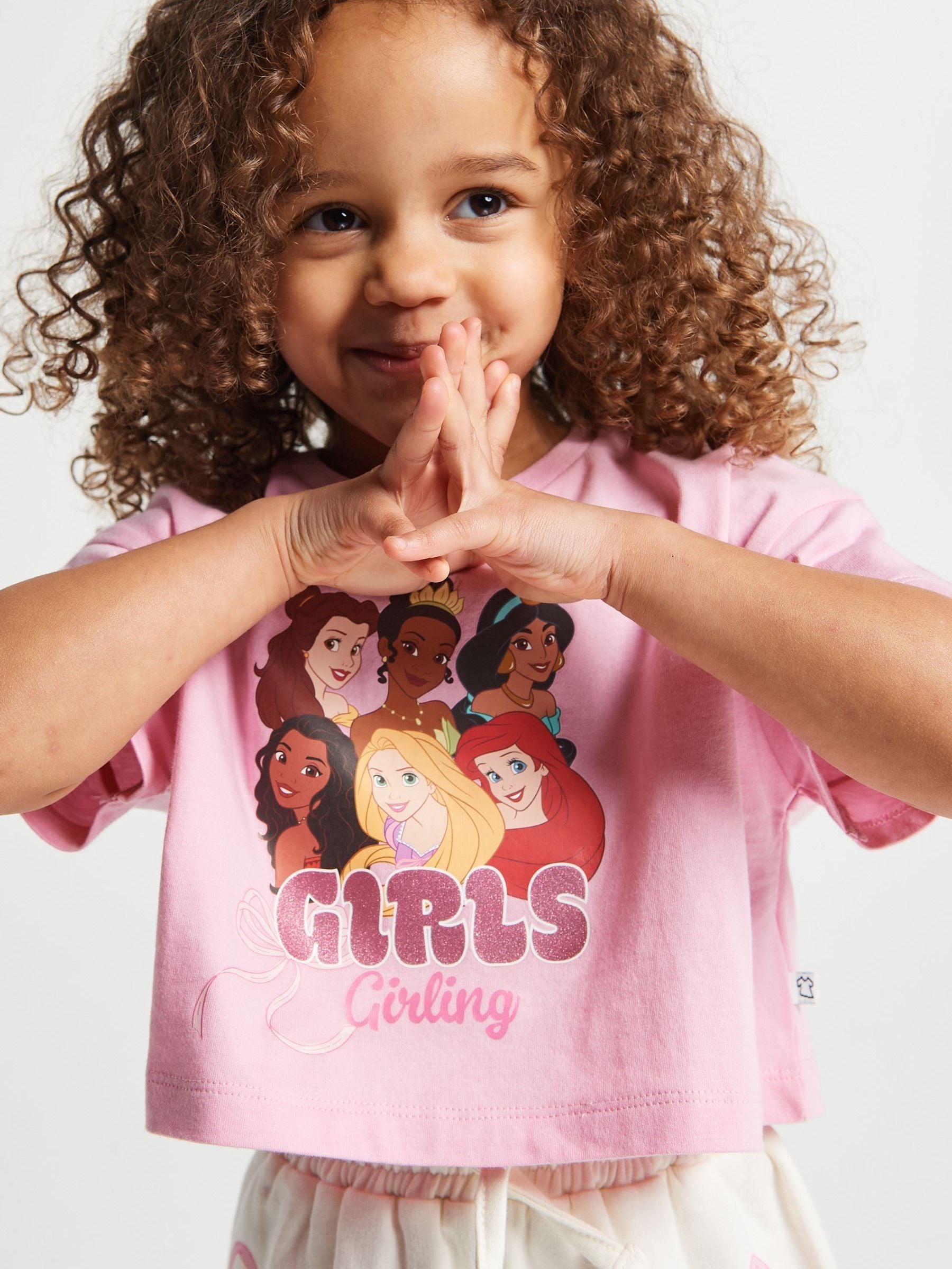 Brand Threads Pink Disney Princess T-Shirt & Shorts Set image 4