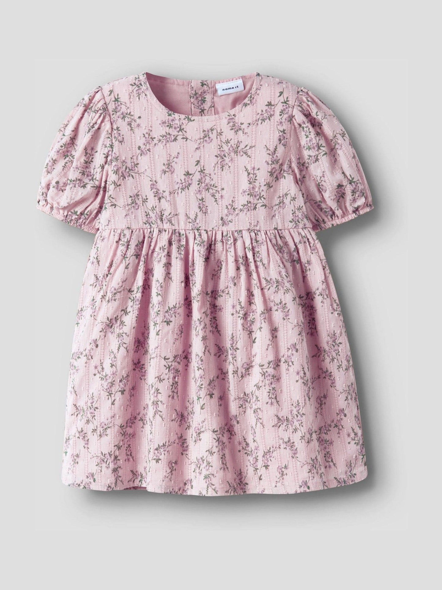 NAME IT Pink Floral Printed Smock Dress image 1