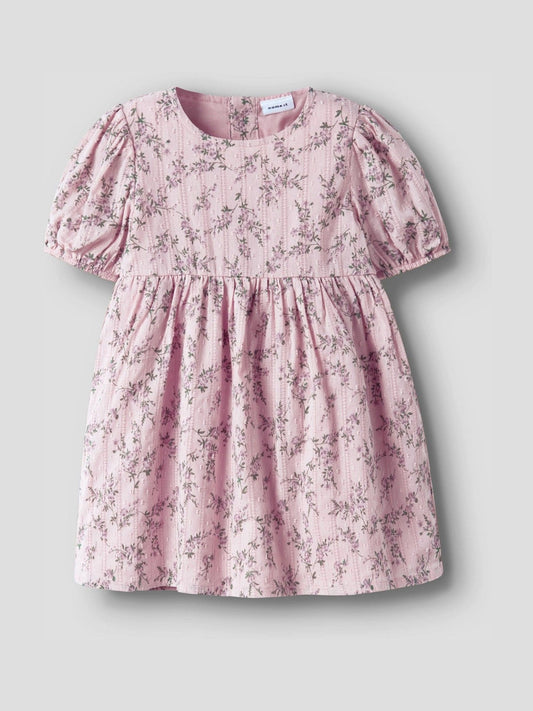 NAME IT Pink Floral Printed Smock Dress image 1