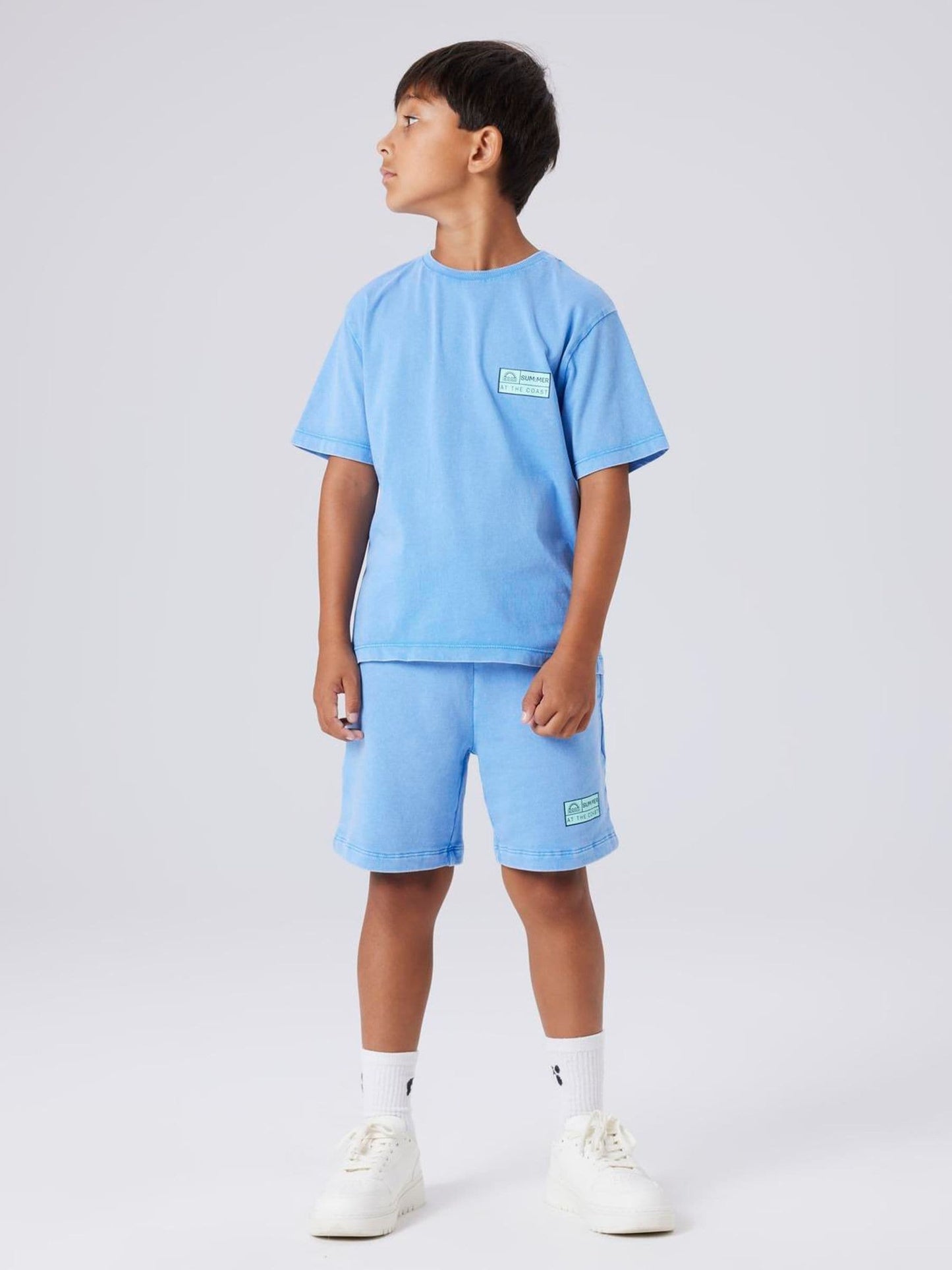Dsiney Kidz - Name It Blue Short Sleeve Crew Neck T-Shirt and Shorts Set image 2