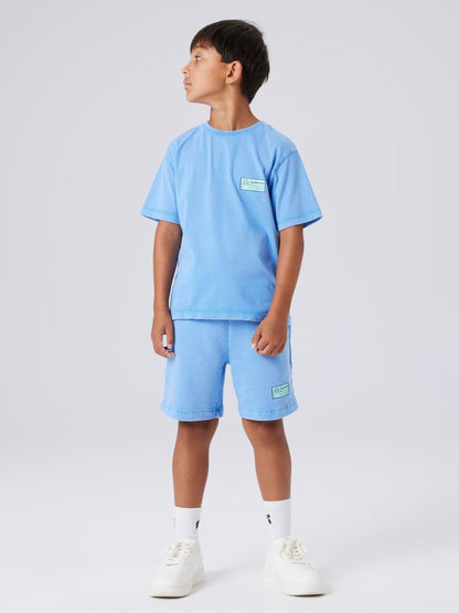 Dsiney Kidz - Name It Blue Short Sleeve Crew Neck T-Shirt and Shorts Set image 2