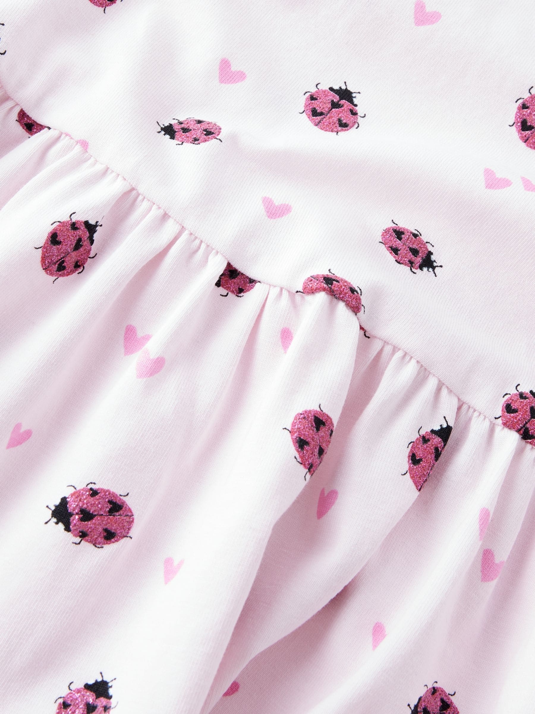 Name It Pink Print Lady Bird Cotton Dress image 3