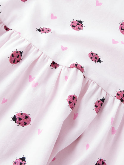 Name It Pink Print Lady Bird Cotton Dress image 3