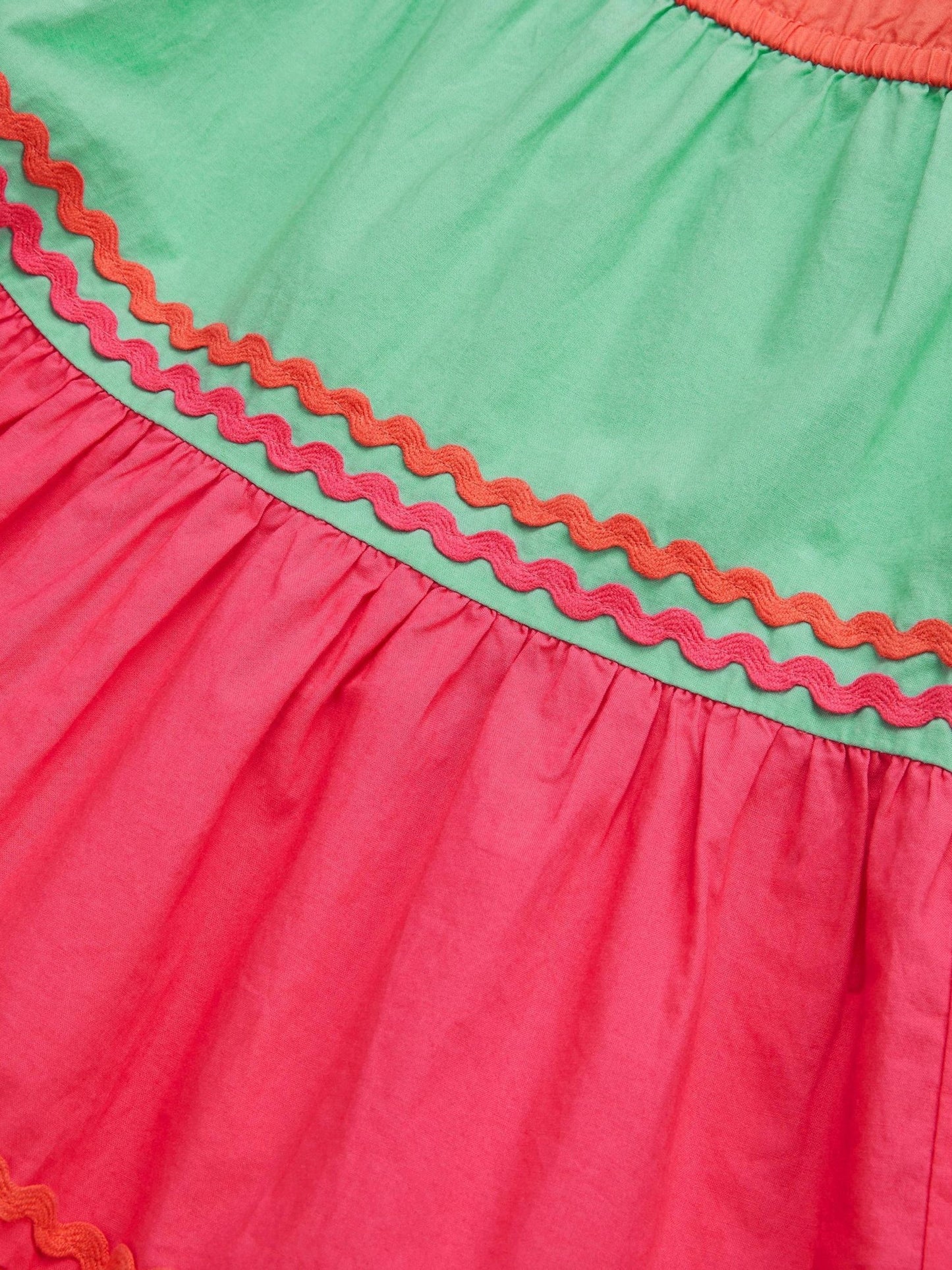 Monsoon Pink One Shoulder Colourblock Dress image 3