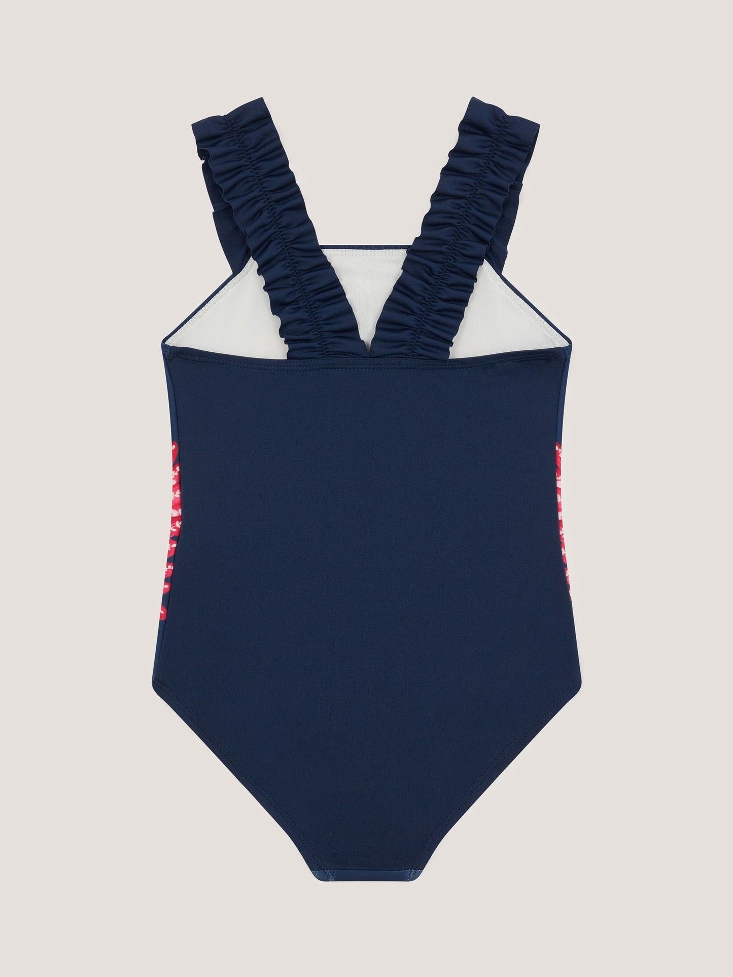 Monsoon Blue Sequin Flamingo Frill Swimsuit image 2