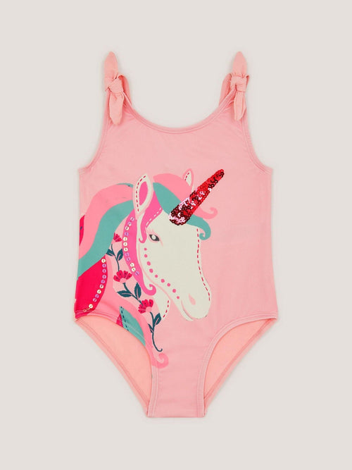 Monsoon Pink Sparkle Unicorn Swimsuit image 1