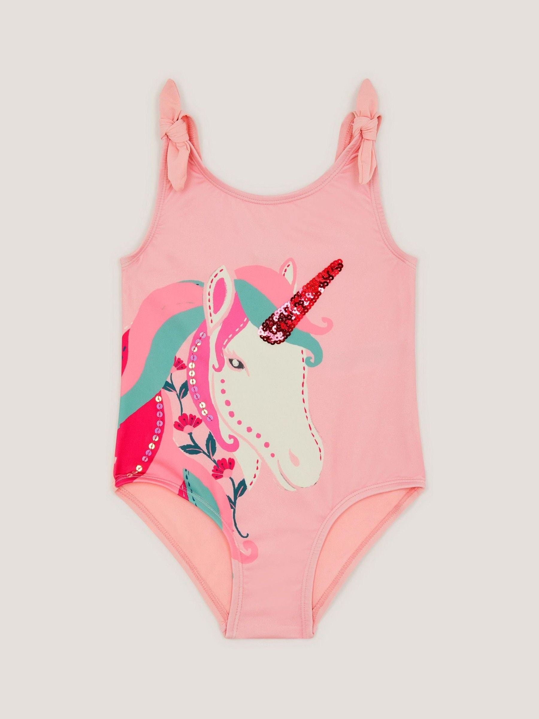 Monsoon Pink Sparkle Unicorn Swimsuit image 1