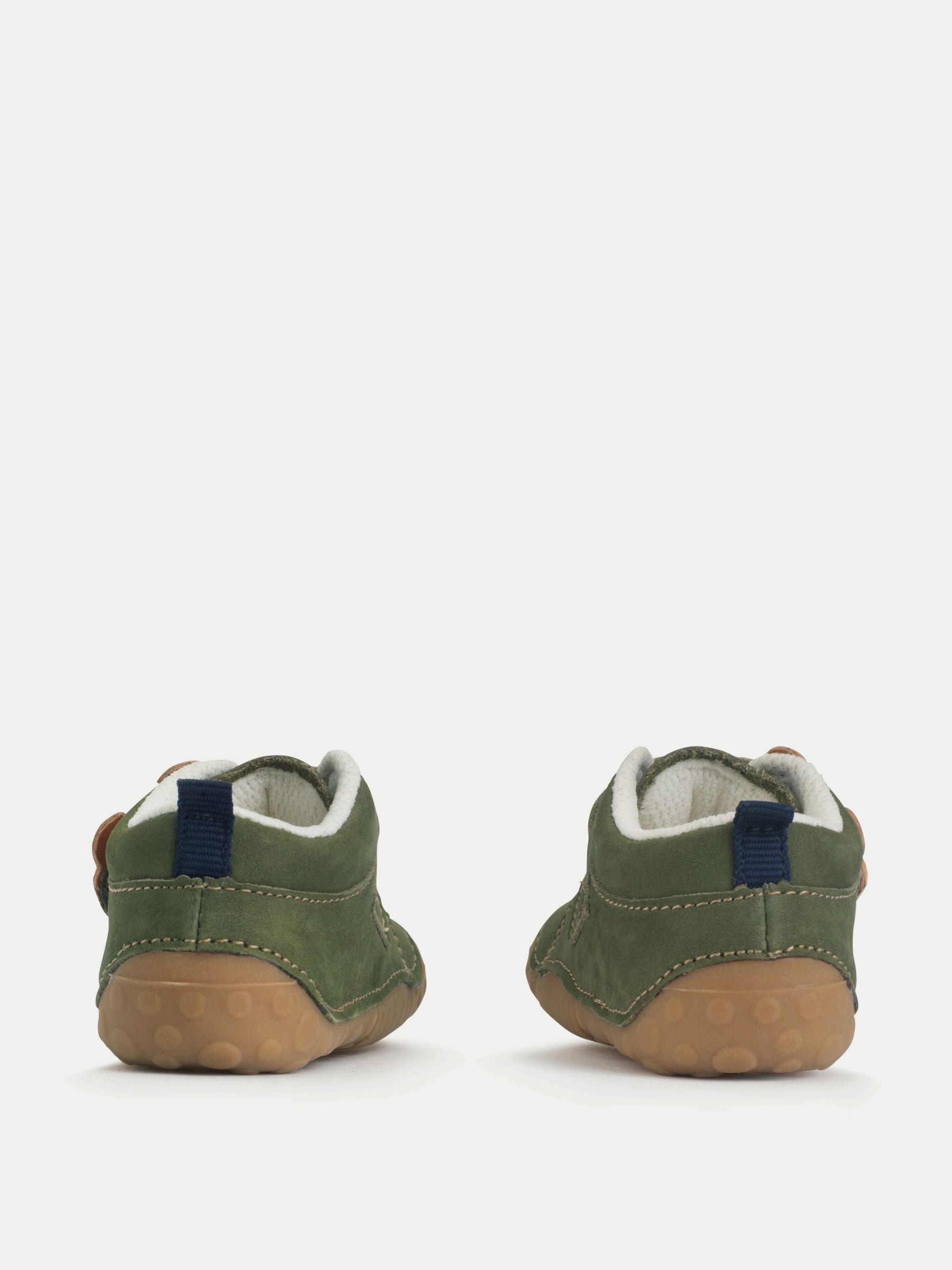 Start Rite Green Cub Rip Tape Pre-Walker Shoes With Tiger Motif image 6