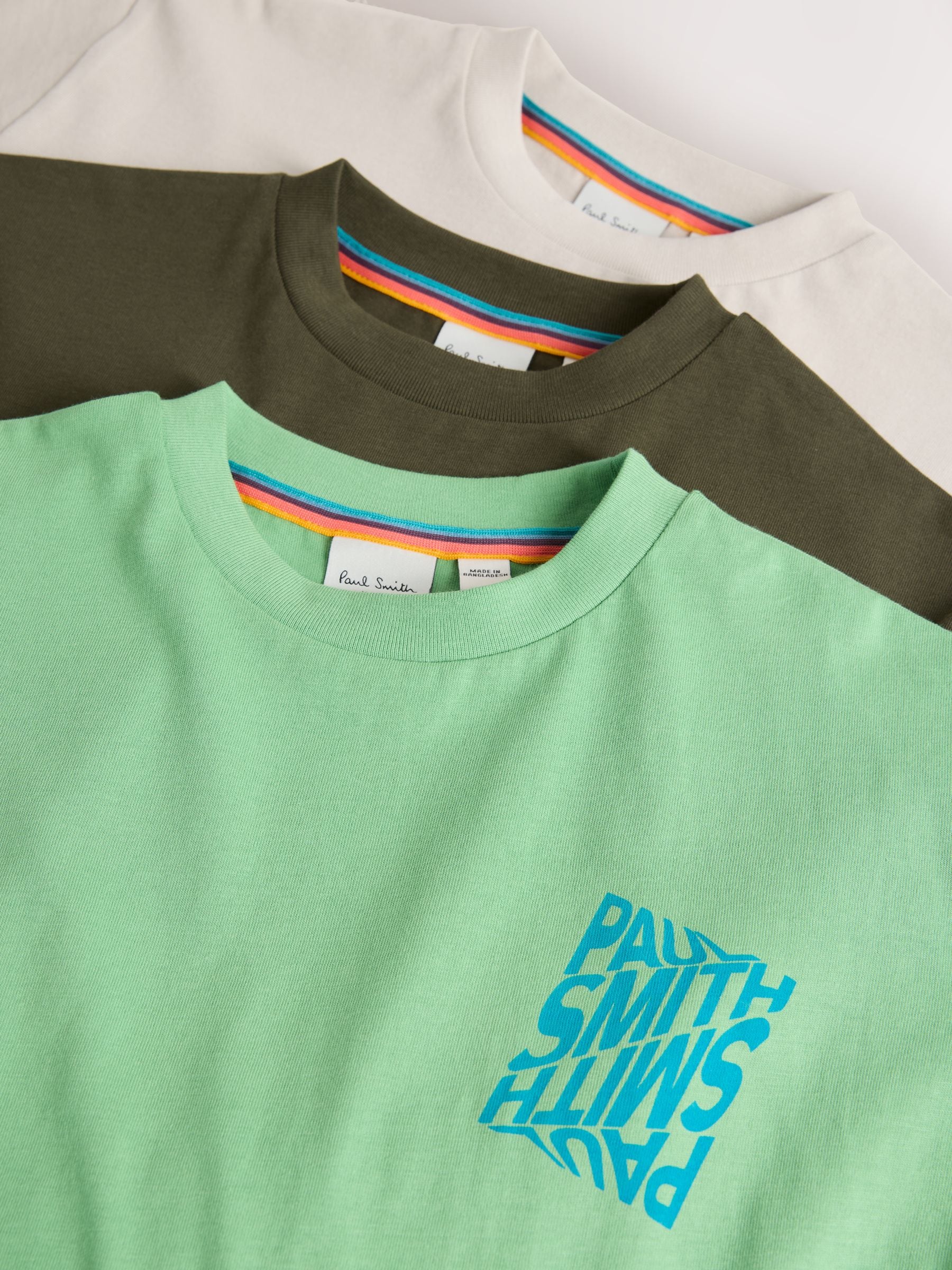 Dsiney Kidz - Paul Smith Junior Green/Ecru Graphic T-Shirts 3 Pack image 7
