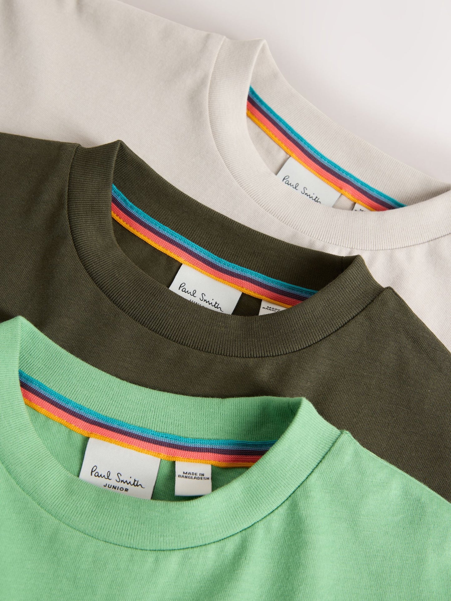 Dsiney Kidz - Paul Smith Junior Green/Ecru Graphic T-Shirts 3 Pack image 8