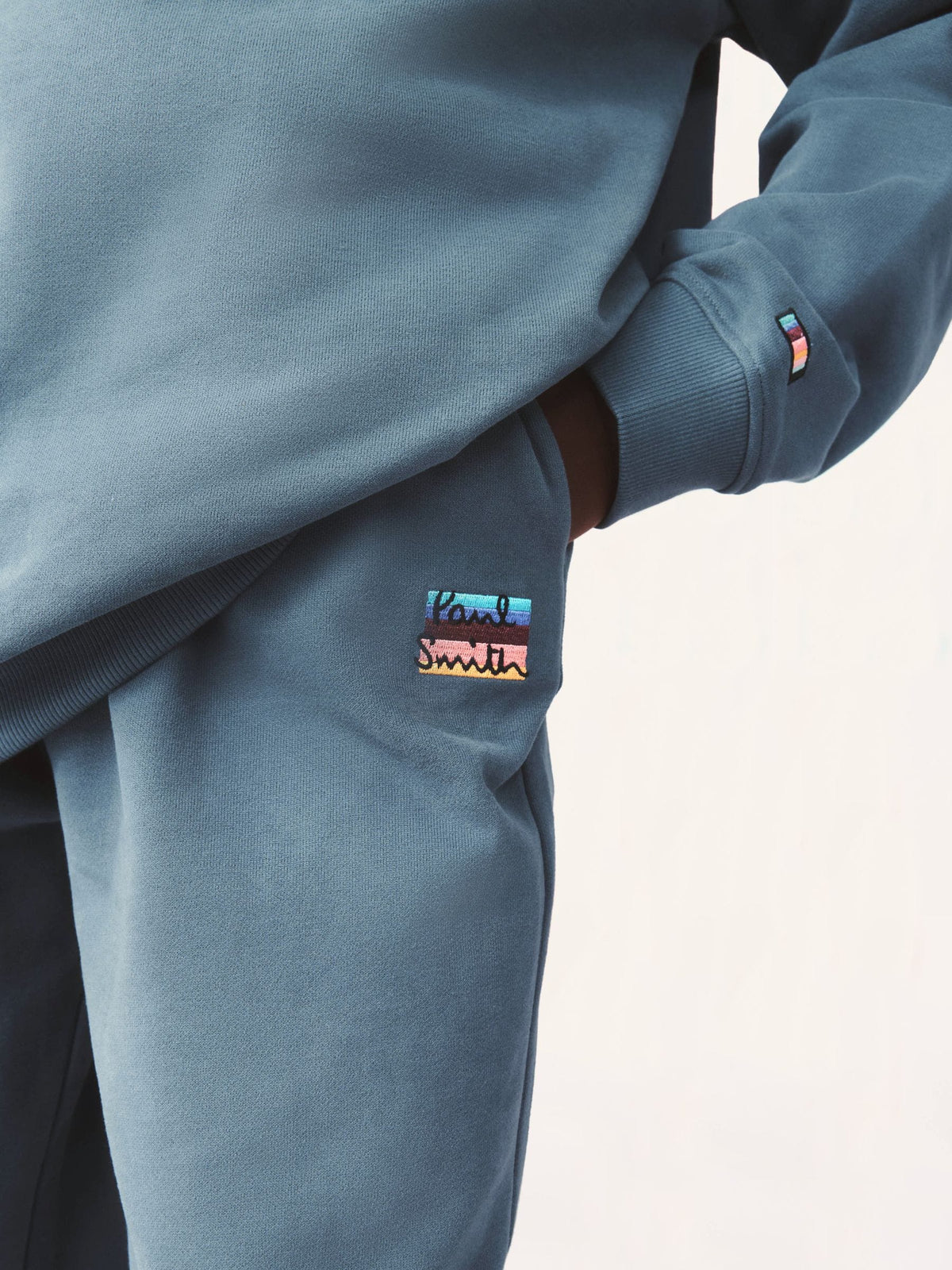 Paul Smith Junior Blue Funnel Neck Hoodie and Joggers Set - image 4
