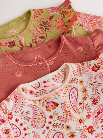 Paisley Print Baby Sleepsuits 3 Pack (0mths-2yrs) - image 12