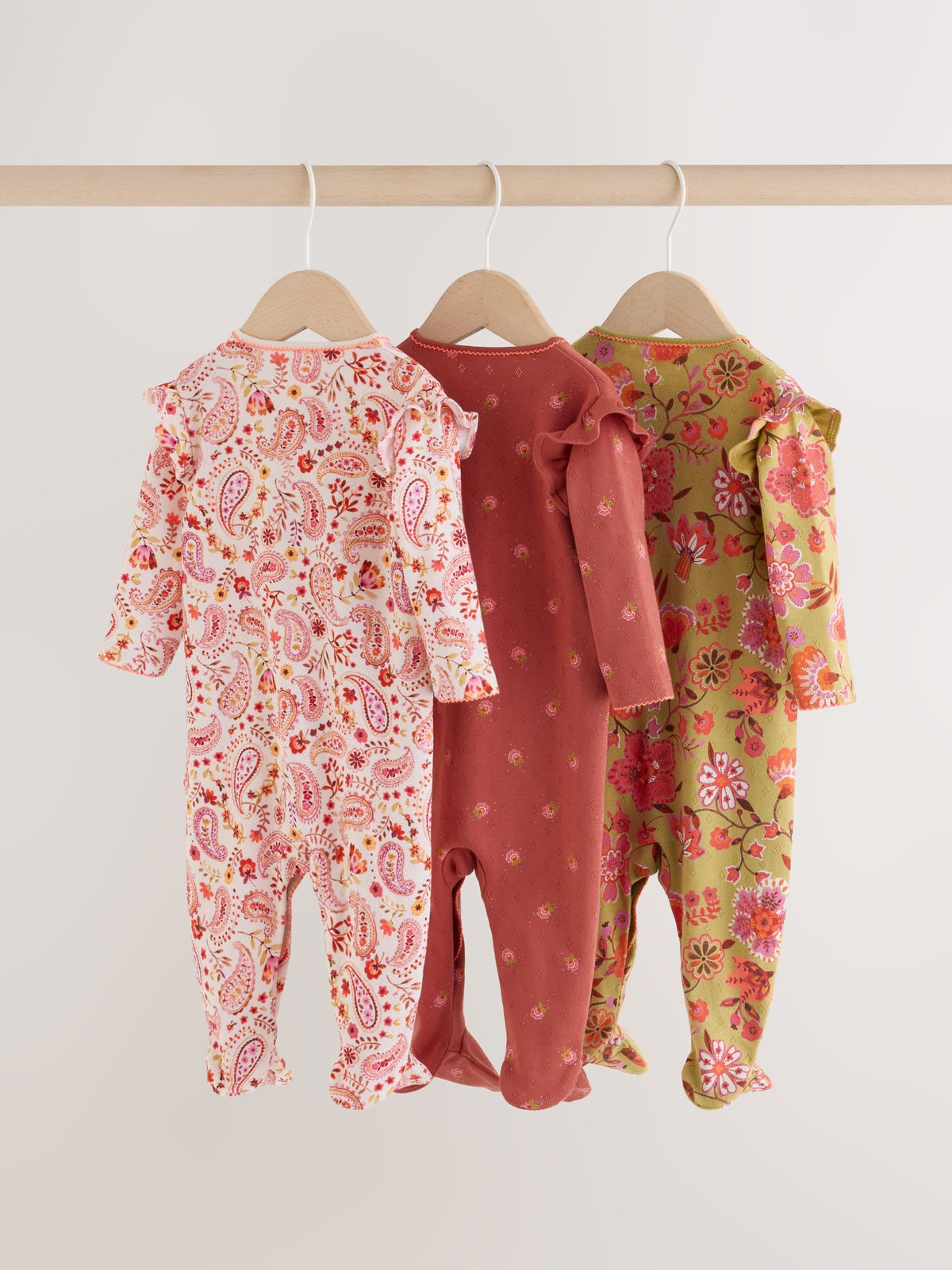 Paisley Print Baby Sleepsuits 3 Pack (0mths-2yrs) - image 7