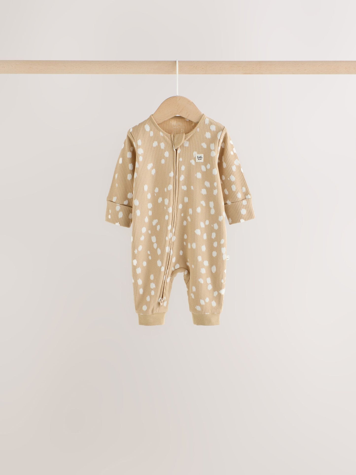 Dsiney Kidz - Brown Animal Print Two-Way Zip Baby Sleepsuits 4 Pack (0mths-3yrs) image 2