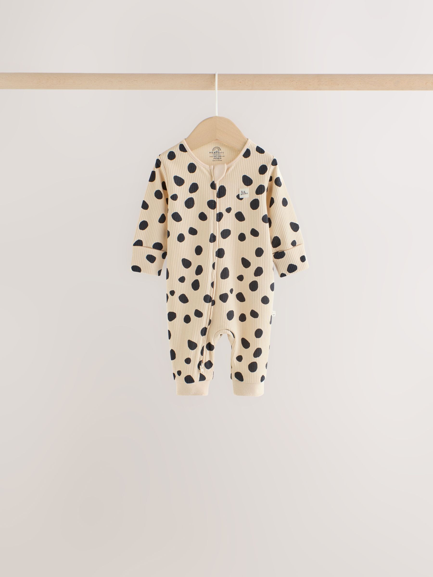 Dsiney Kidz - Brown Animal Print Two-Way Zip Baby Sleepsuits 4 Pack (0mths-3yrs) image 5