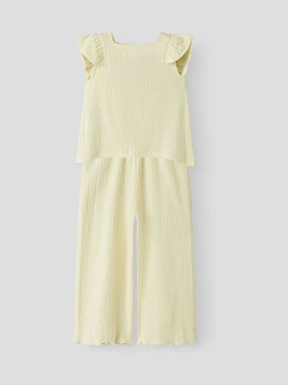 Name It Yellow Textured Top and Trousers Set image 3
