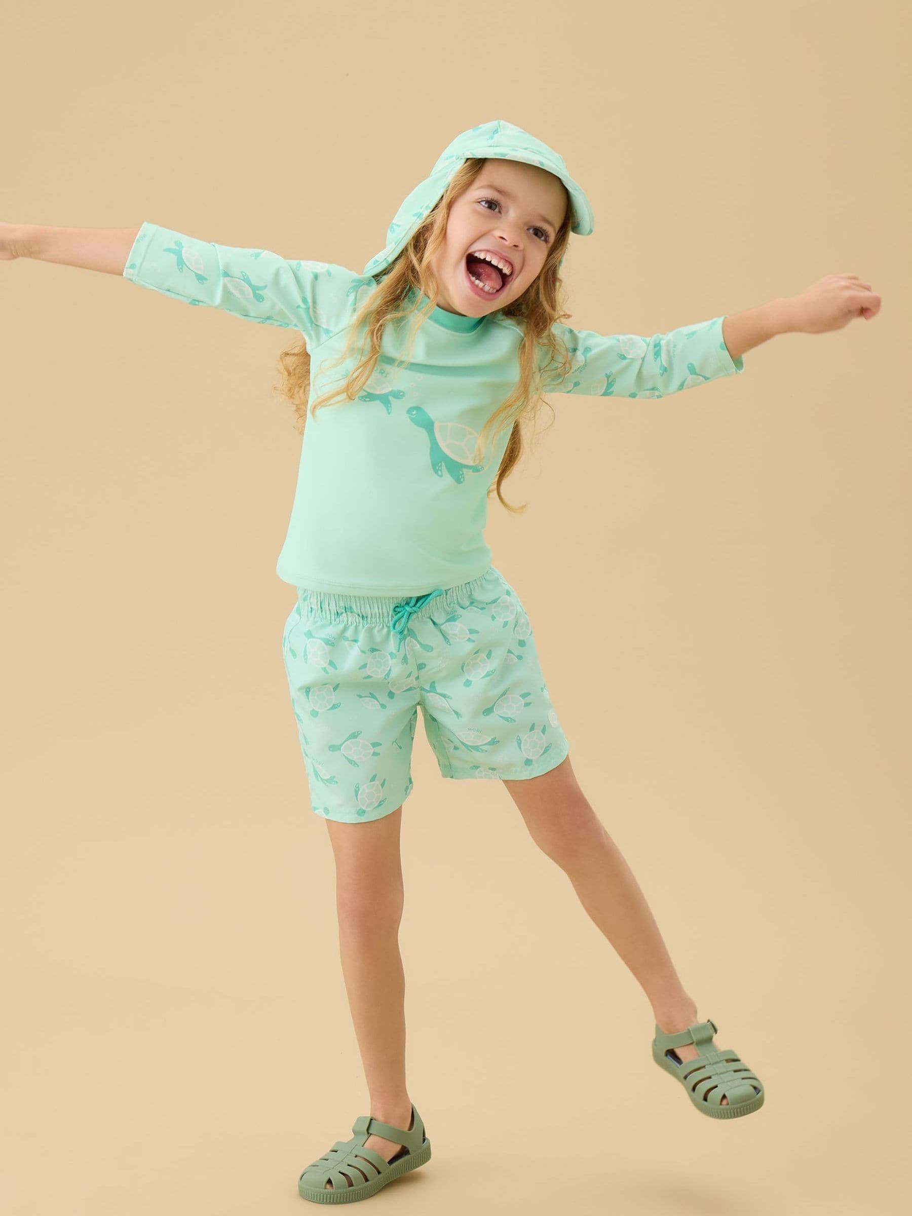 MORI Green Sea Turtle Sun Safe Swim Shorts image 3