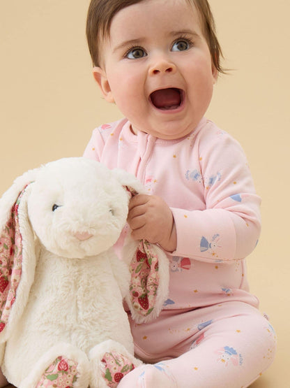 MORI Pink Enchanted Bunnies Clever Zip Supersoft Sleepsuit image 2