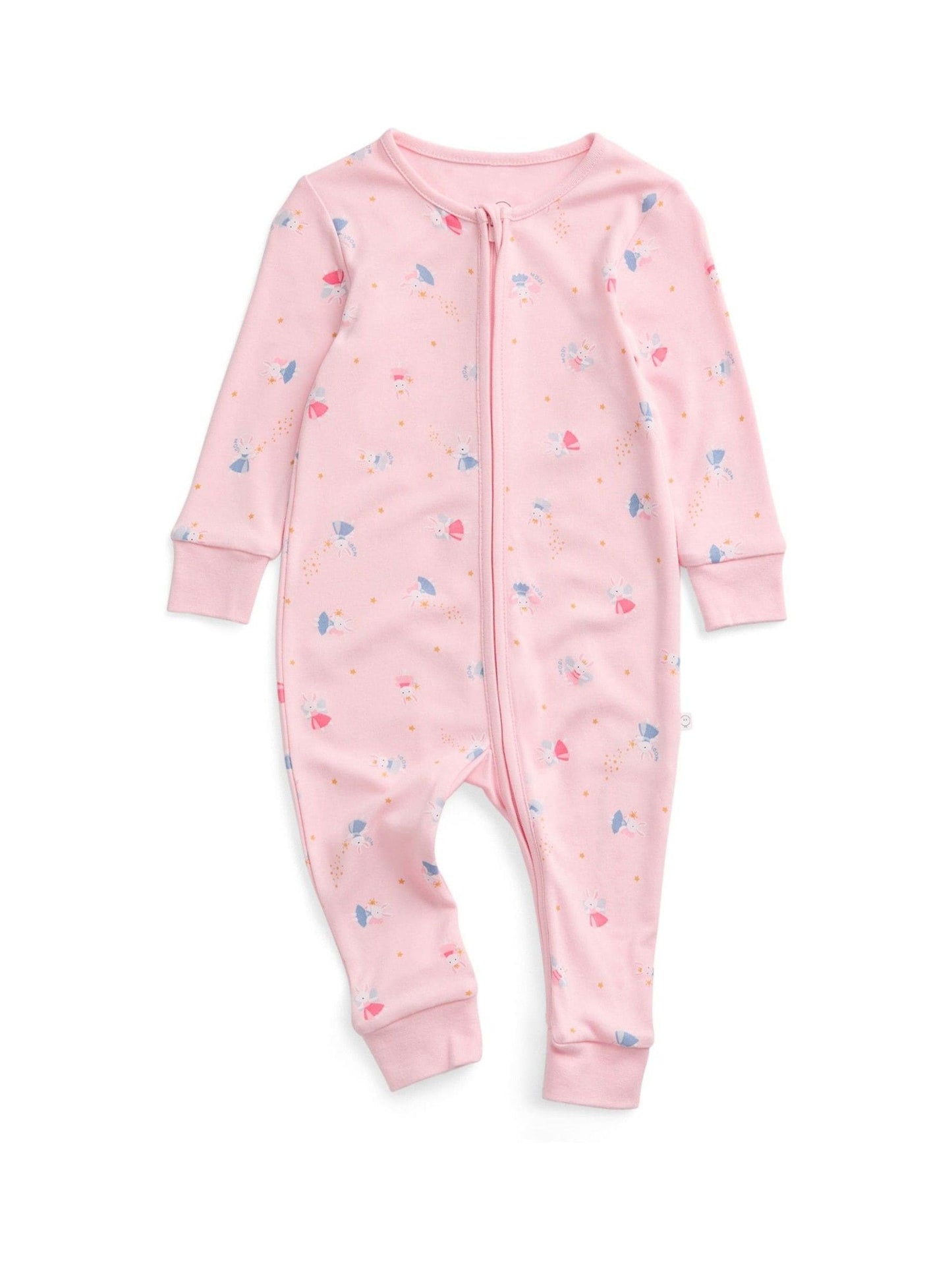 MORI Pink Enchanted Bunnies Clever Zip Supersoft Sleepsuit image 5