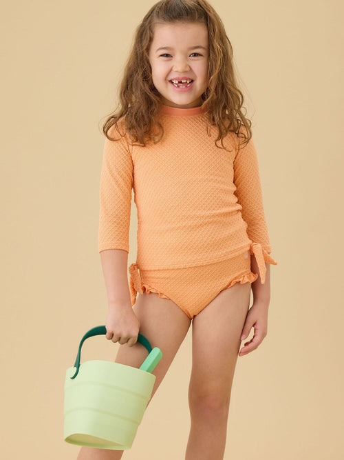 Dsiney Kidz - MORI Orange Coral Tide Rash Vest & Frilled Bottoms Swim Set image 1