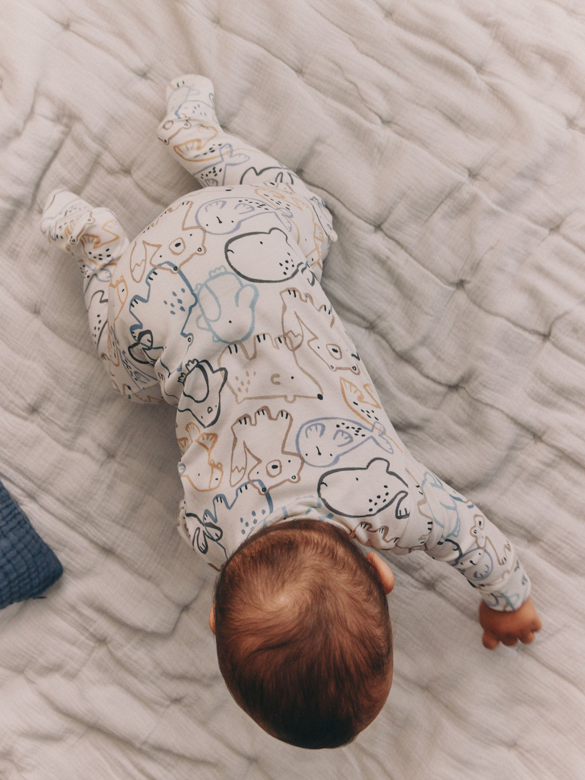 Grey Winter Animals Two Way Zip Baby Sleepsuits 4 Pack (0mths-2yrs) - image 2