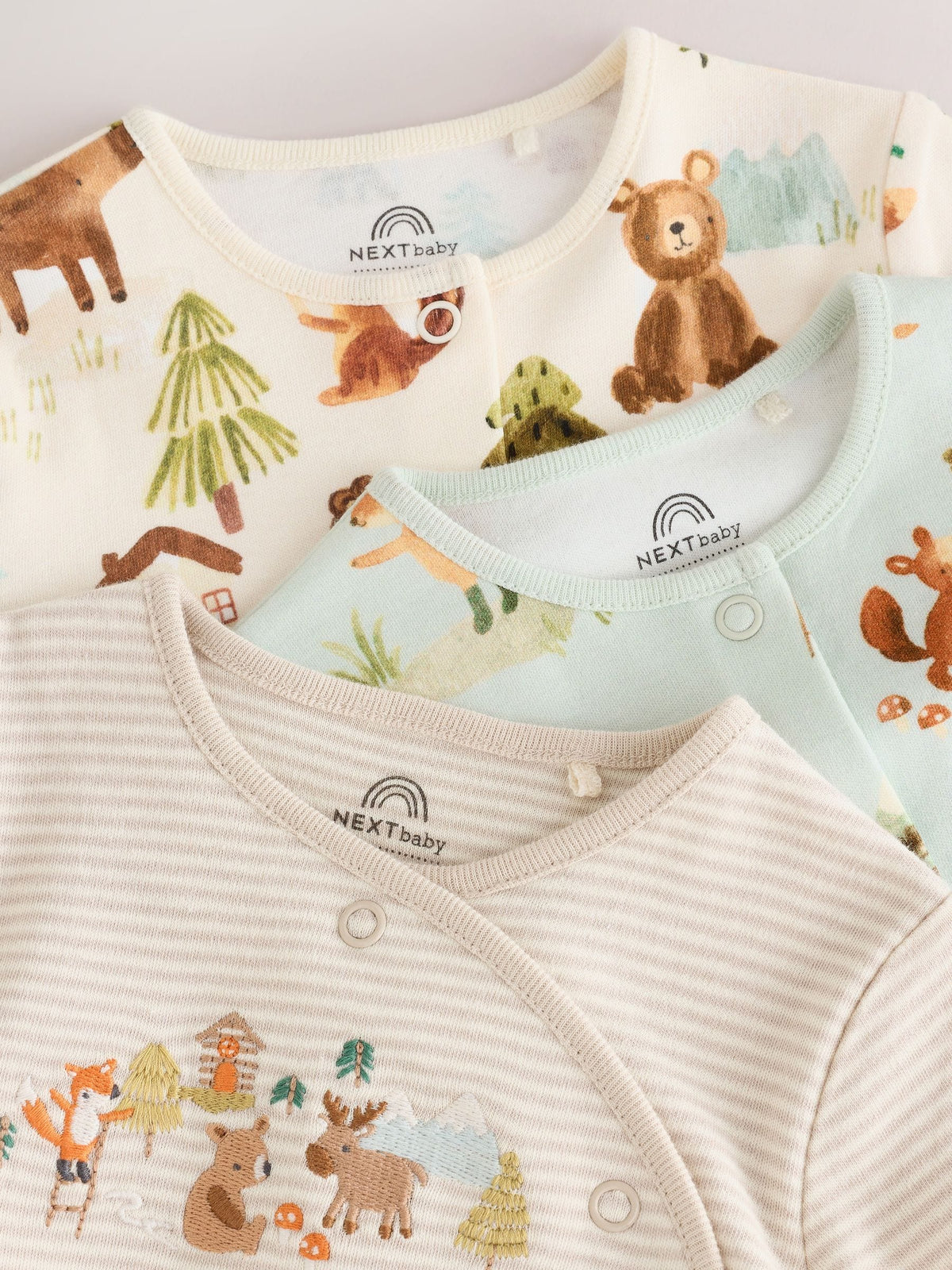 Neutral Woodland Sleepsuits 3 Pack (0mths-2yrs) - image 2