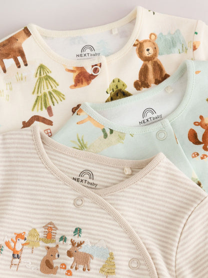 Neutral Woodland Sleepsuits 3 Pack (0mths-2yrs) - image 2