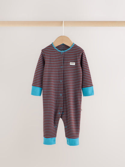 Multi Stripe Sleepsuit 3 Pack (0mths-3yrs) - image 4