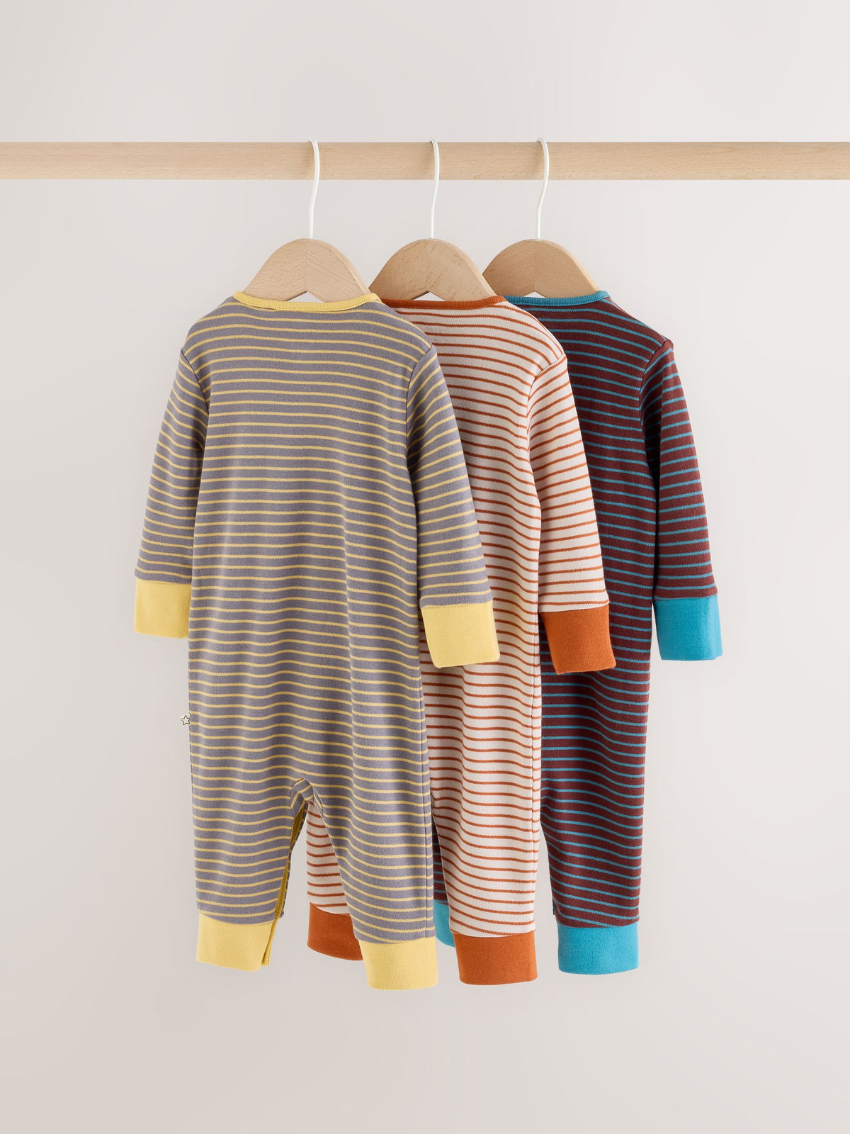 Multi Stripe Sleepsuit 3 Pack (0mths-3yrs) - image 5