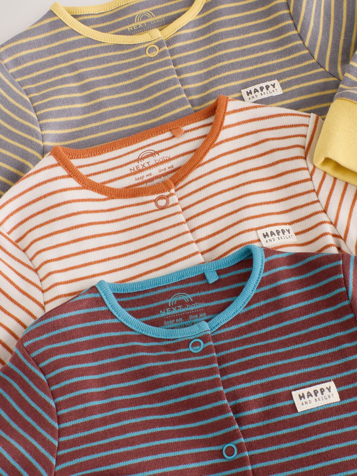 Multi Stripe Sleepsuit 3 Pack (0mths-3yrs) - image 7
